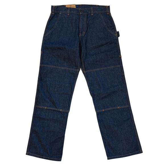 Patagonia Steel Forge Jeans Mens Sz 34x32 Blue Carpenter Double Knee Made in USA